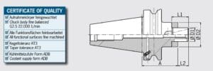 BT50 Shell Mill Line Drawing