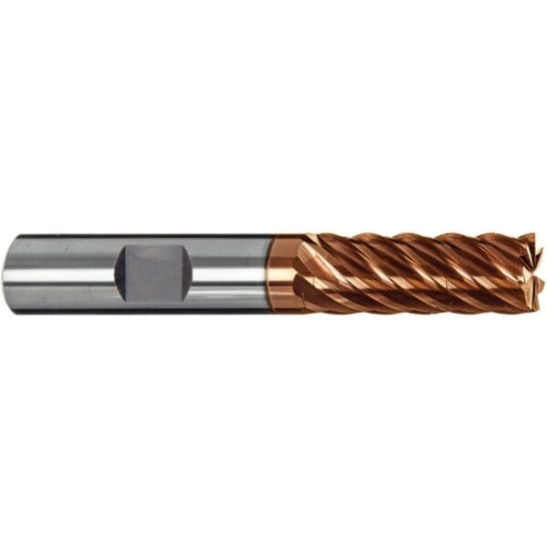 FETOGA I-Line 329 Solid Carbide 7 Flute Variable Helix End Mill with Weldon Flat